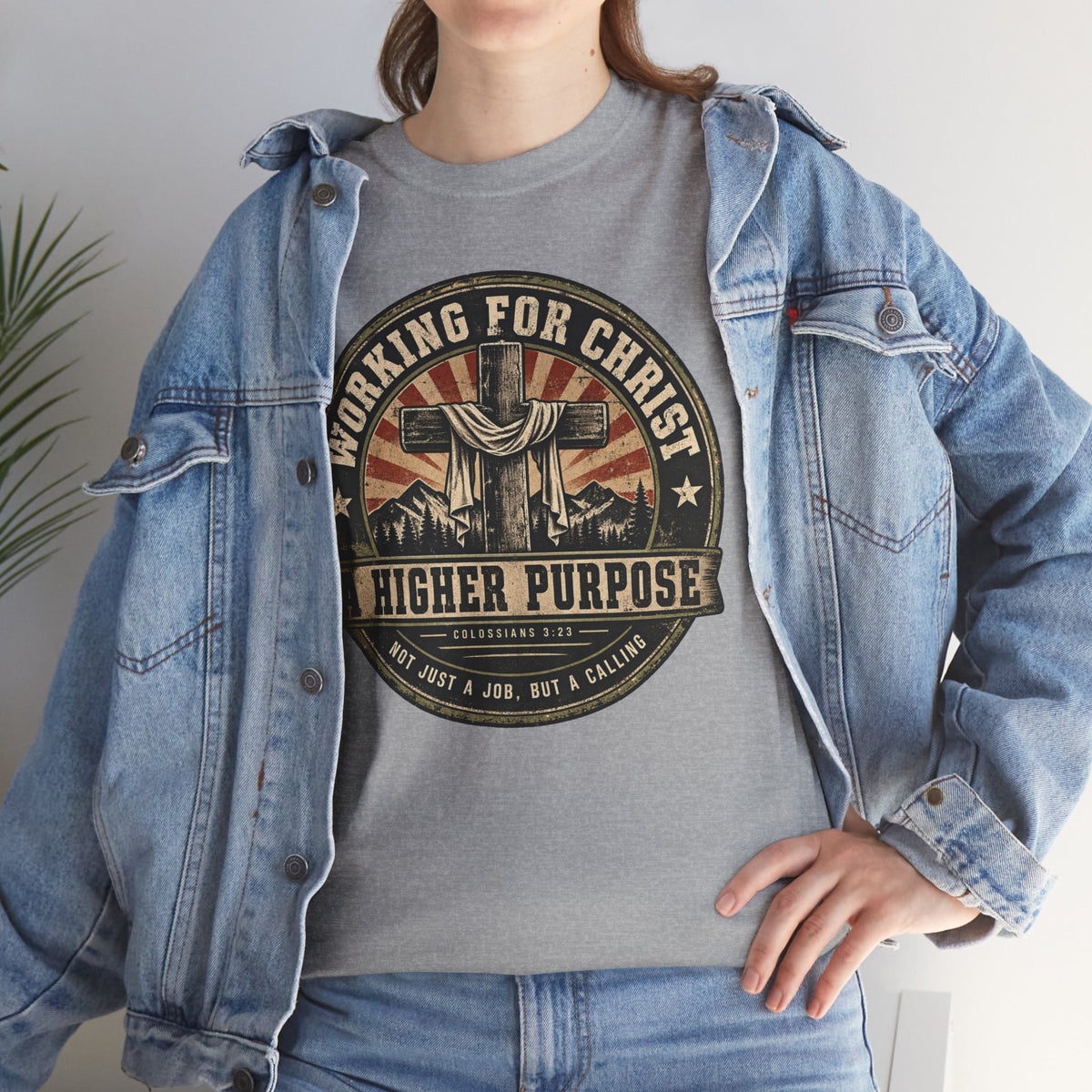 Chaplain T‑Shirt — "Working for Christ: A Higher Purpose" Christian Tee