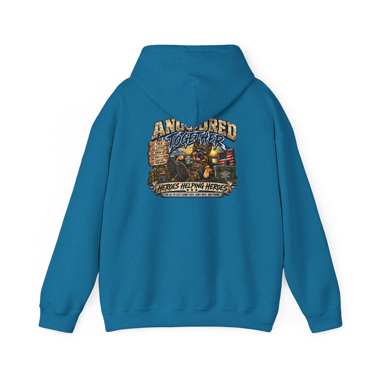 Anchored Together Hoodie — Heros Helping Heros