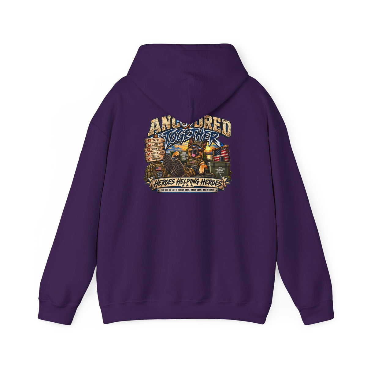 Anchored Together Hoodie — Heros Helping Heros