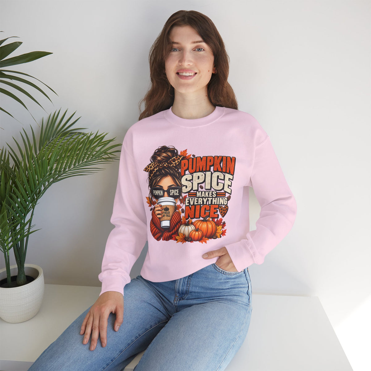 Pumpkin Spice Makes Everything Nice – Cozy Fall Sweatshirt