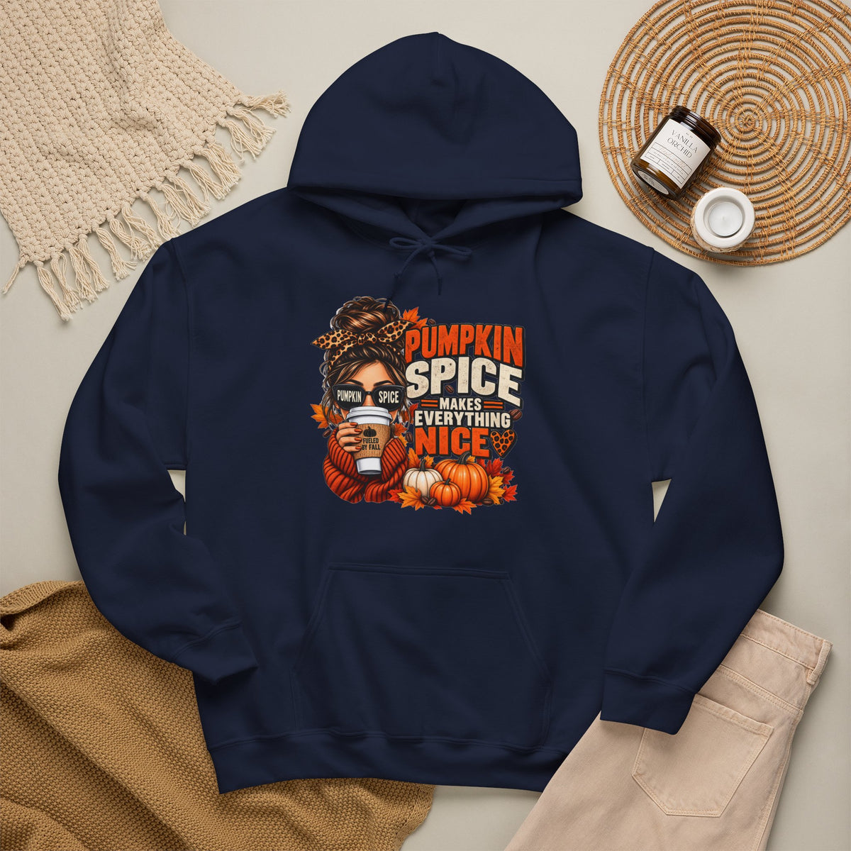 Pumpkin Spice Makes Everything Nice – Cozy Fall Hoodie