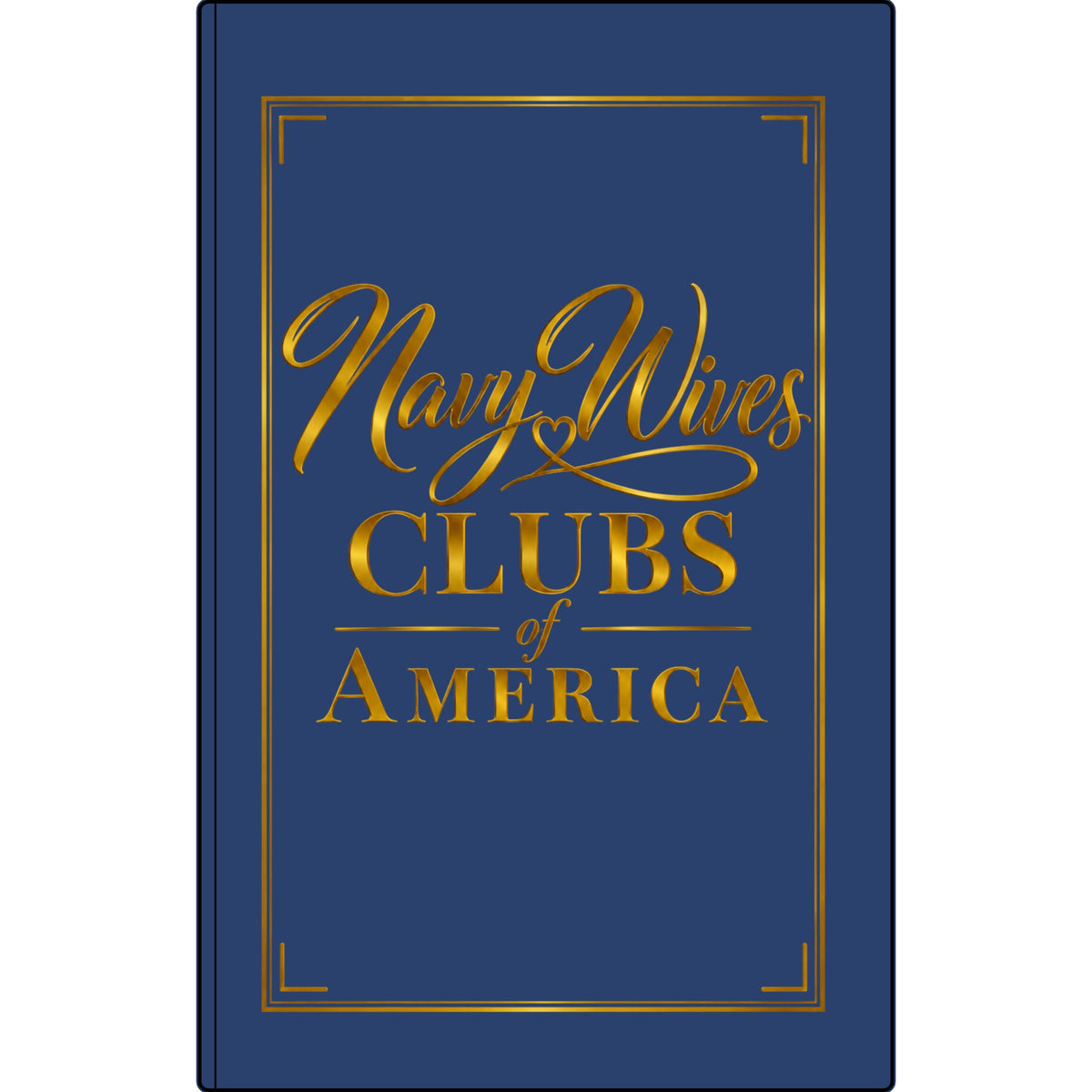 Vegan Leather Journal — "Navy Wives Clubs of America" Engraved Pledge Notebook