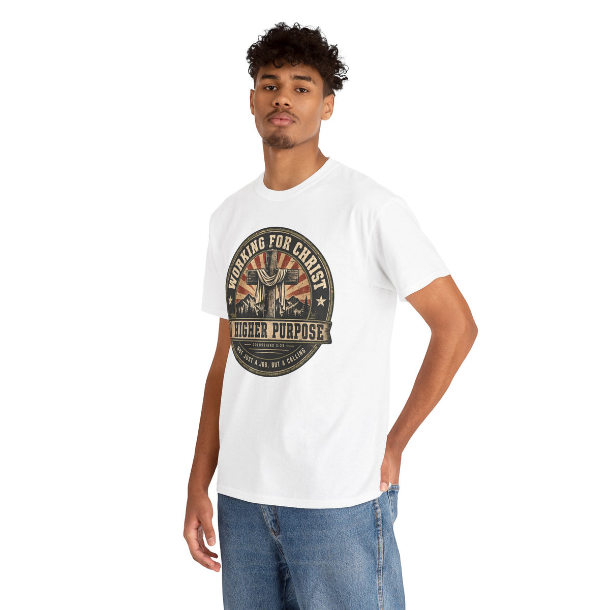 Chaplain T‑Shirt — "Working for Christ: A Higher Purpose" Christian Tee