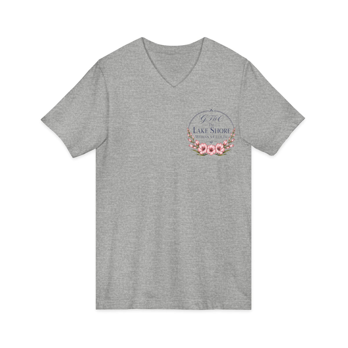 GFWC Unisex Jersey Short Sleeve V-Neck Tee