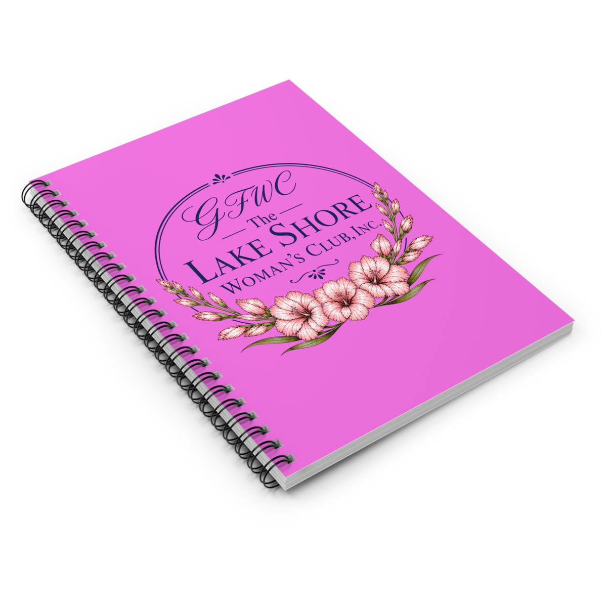 Lake Shore Woman's Club Spiral Notebook — Floral Ruled Journal