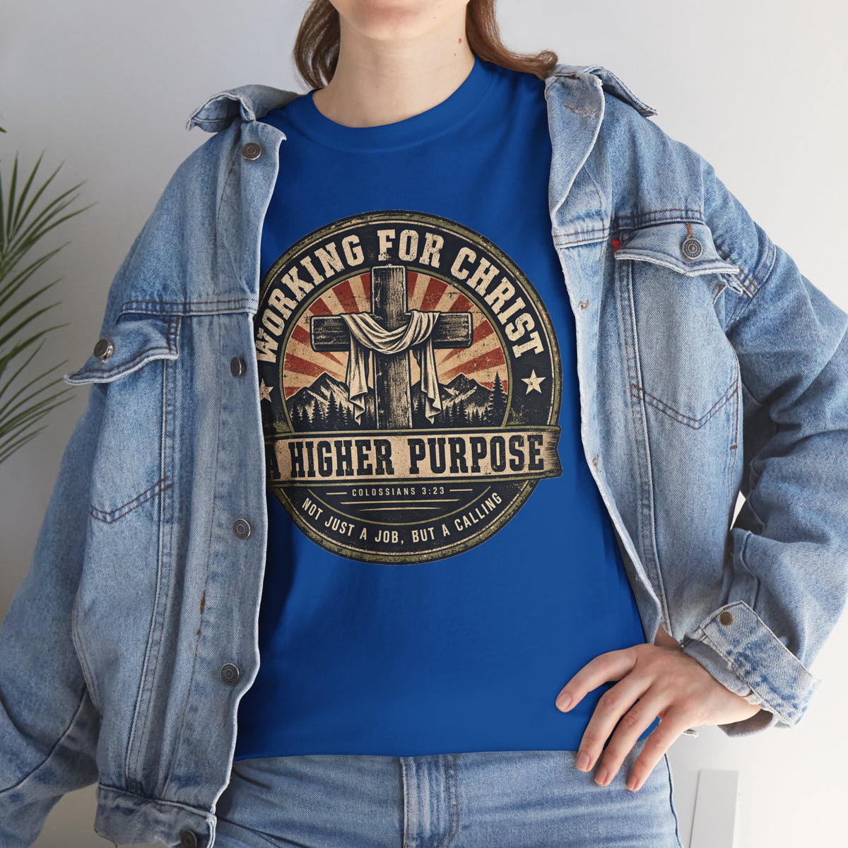 Chaplain T‑Shirt — "Working for Christ: A Higher Purpose" Christian Tee