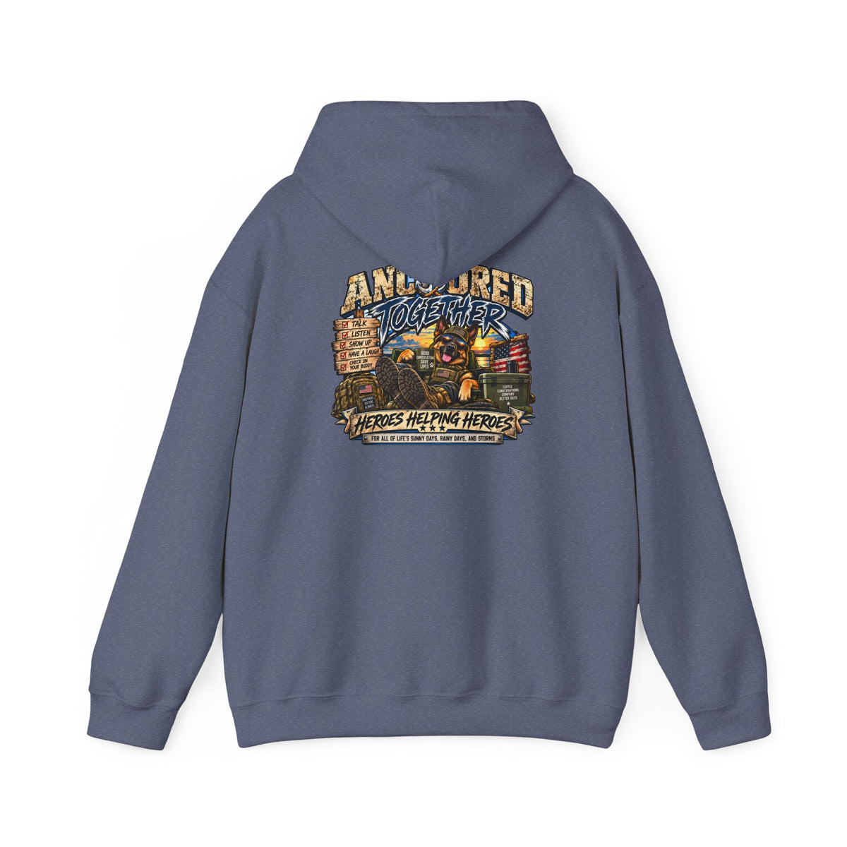 Anchored Together Hoodie — Heros Helping Heros