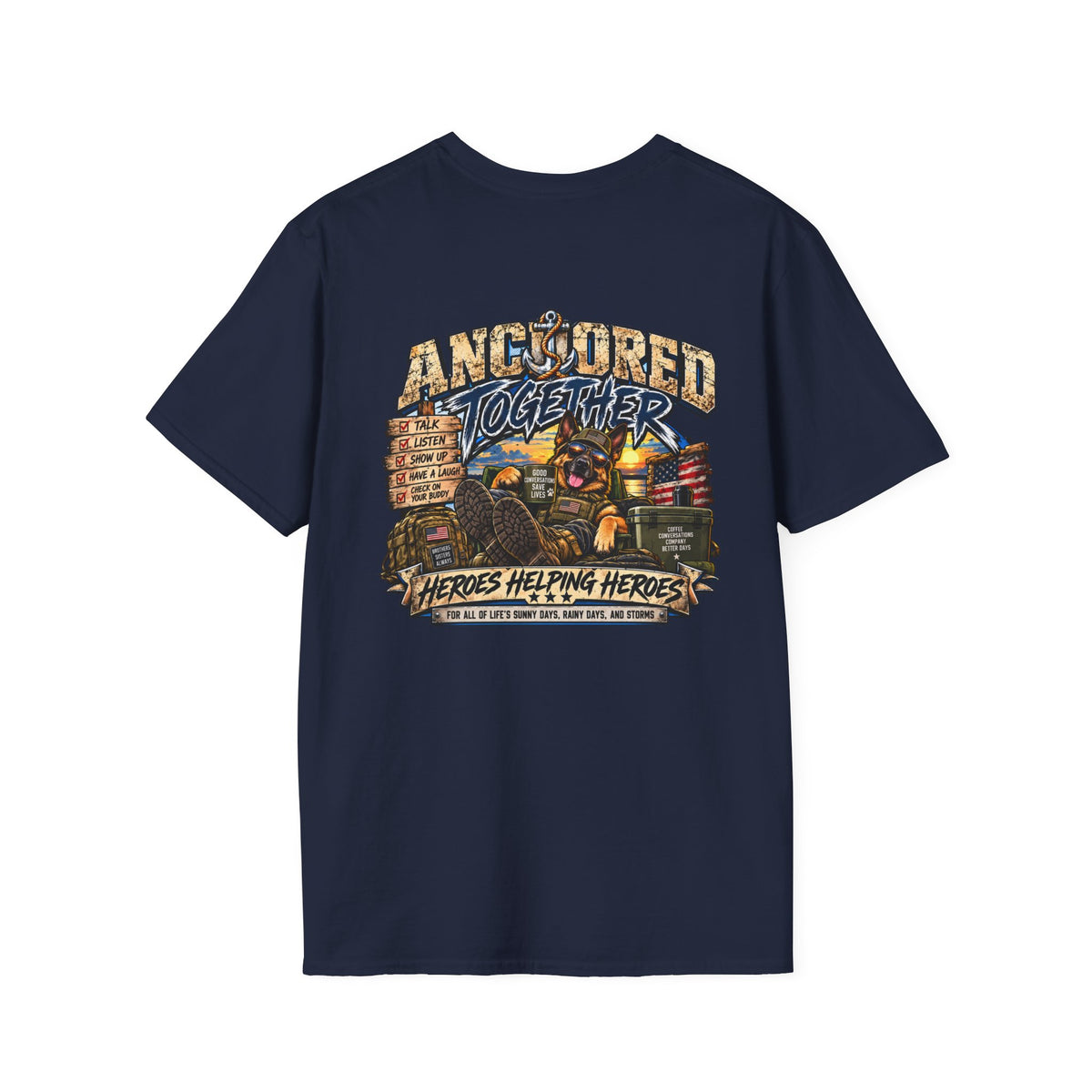 Anchored Together T-Shirt — Heroes Helping Heroes Vintage