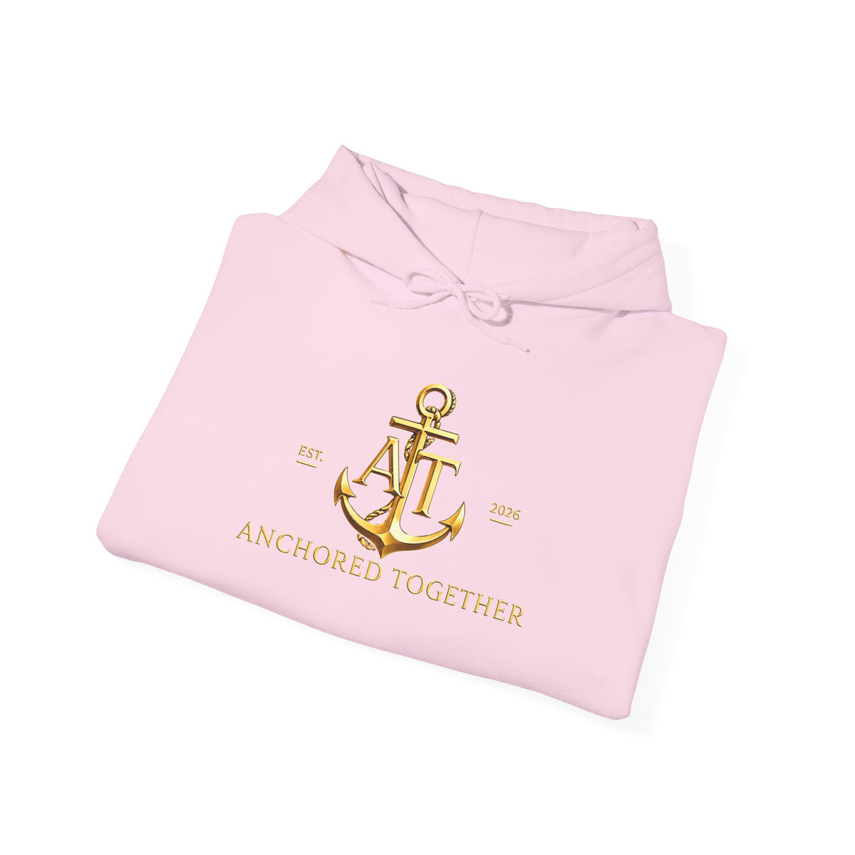 Anchored Together Hoodie — "Forgiven" Faith-Inspired Anchor & Cross Pullover