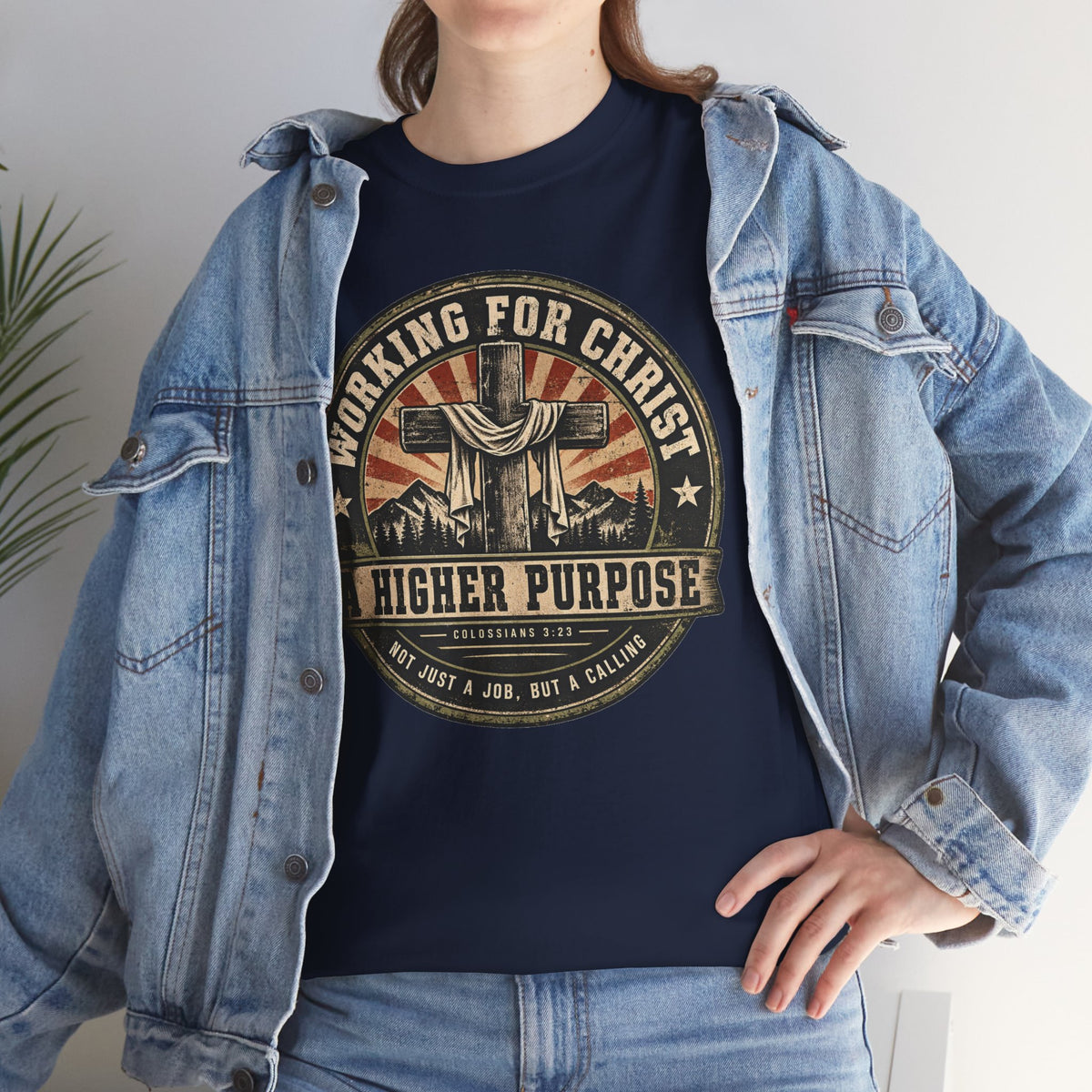 Chaplain T‑Shirt — "Working for Christ: A Higher Purpose" Christian Tee