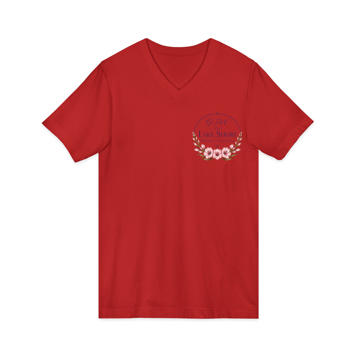 GFWC Unisex Jersey Short Sleeve V-Neck Tee
