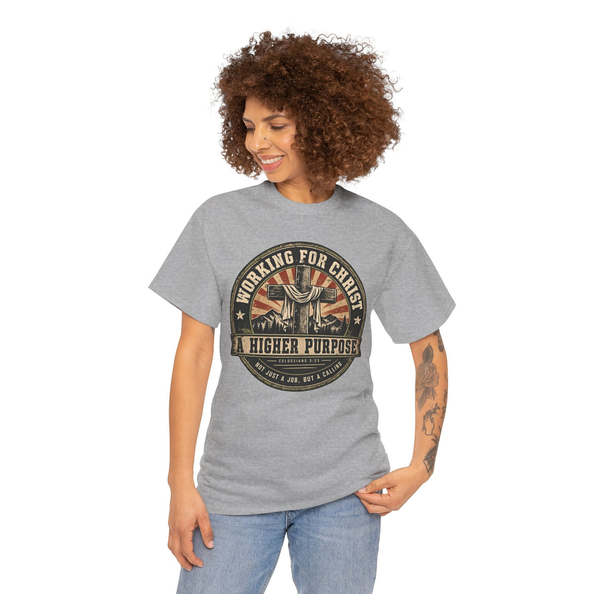 Chaplain T‑Shirt — "Working for Christ: A Higher Purpose" Christian Tee