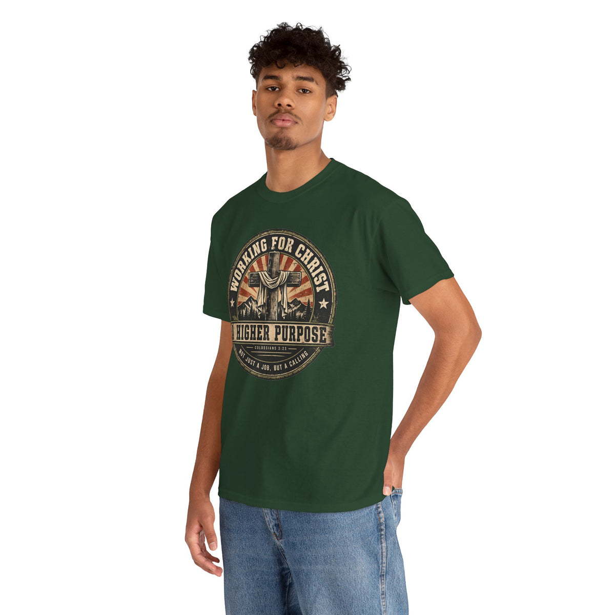 Chaplain T‑Shirt — "Working for Christ: A Higher Purpose" Christian Tee