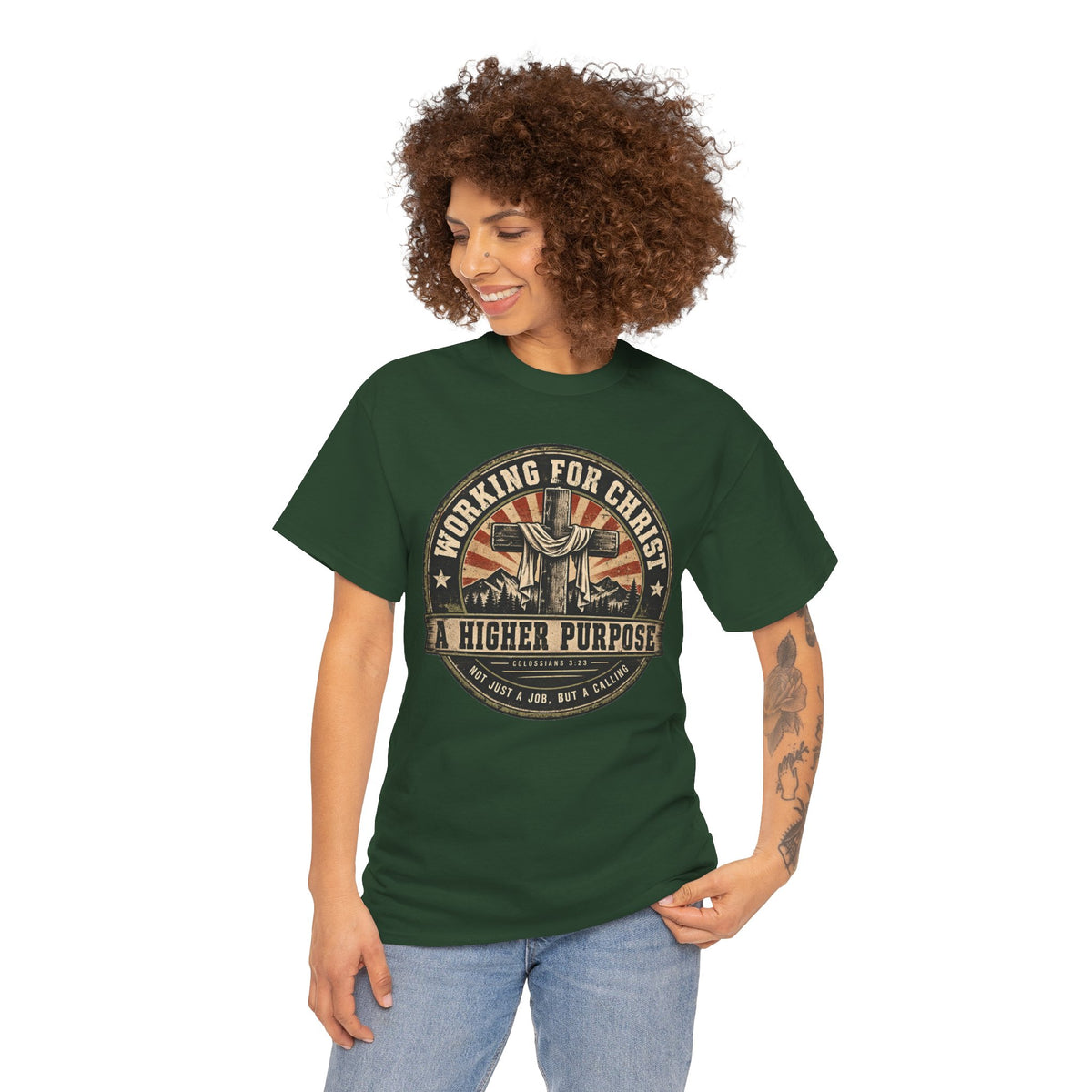 Chaplain T‑Shirt — "Working for Christ: A Higher Purpose" Christian Tee