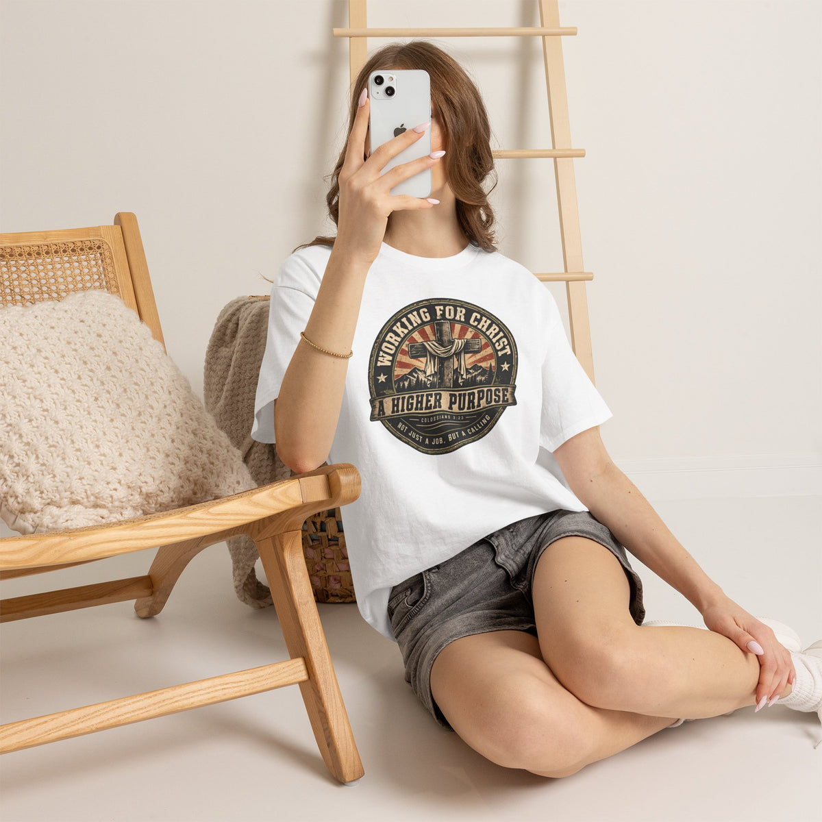 Chaplain T‑Shirt — "Working for Christ: A Higher Purpose" Christian Tee