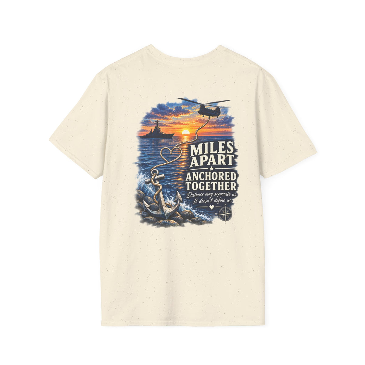 Miles Apart, Anchored Together — Military Deployment Shirt