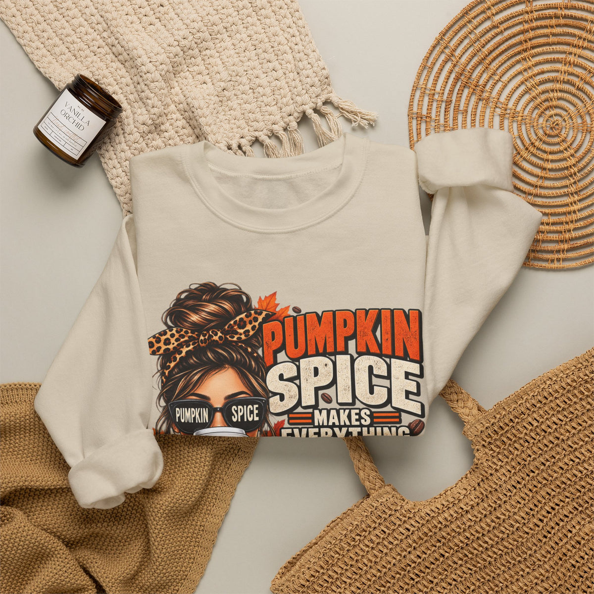 Pumpkin Spice Makes Everything Nice – Cozy Fall Sweatshirt