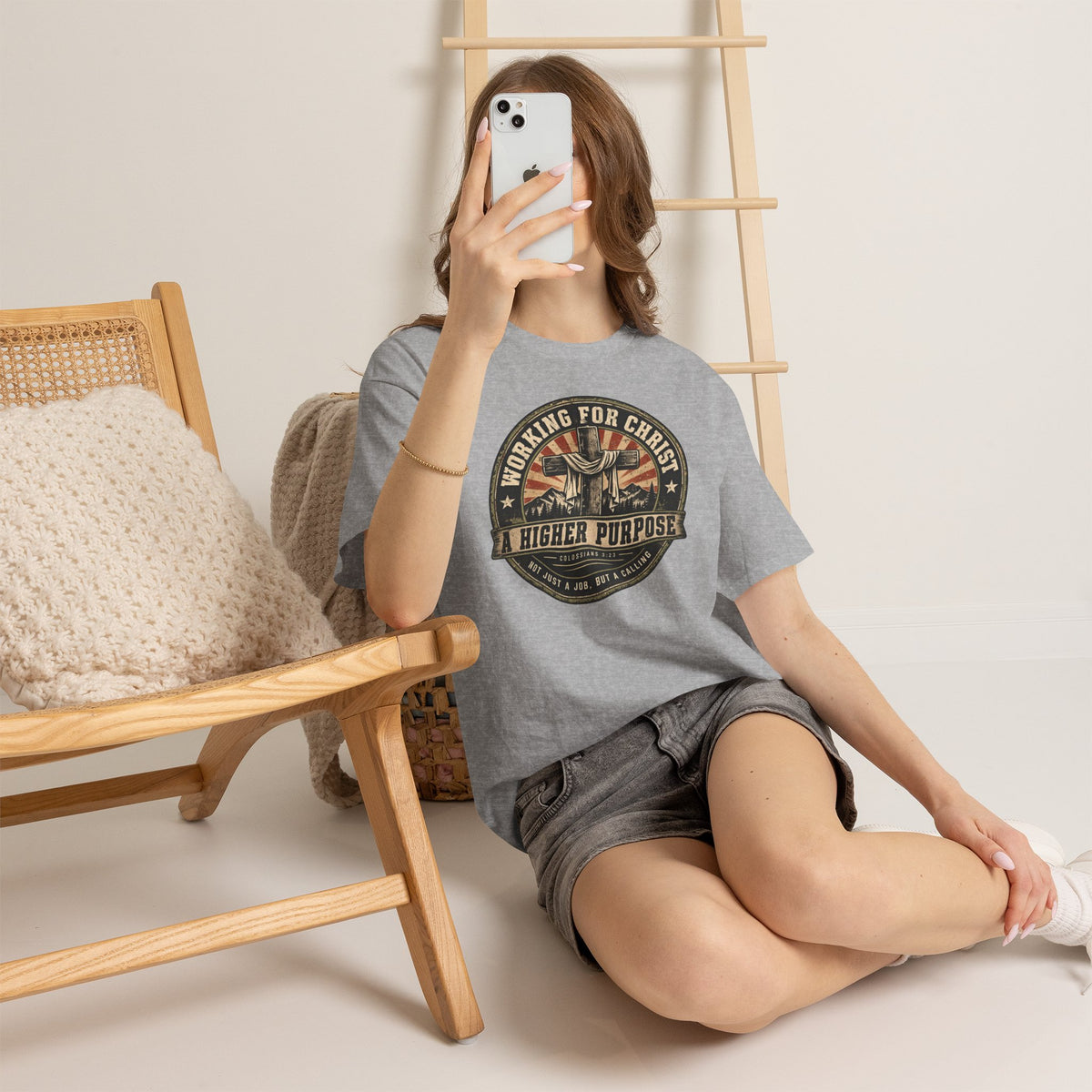 Chaplain T‑Shirt — "Working for Christ: A Higher Purpose" Christian Tee