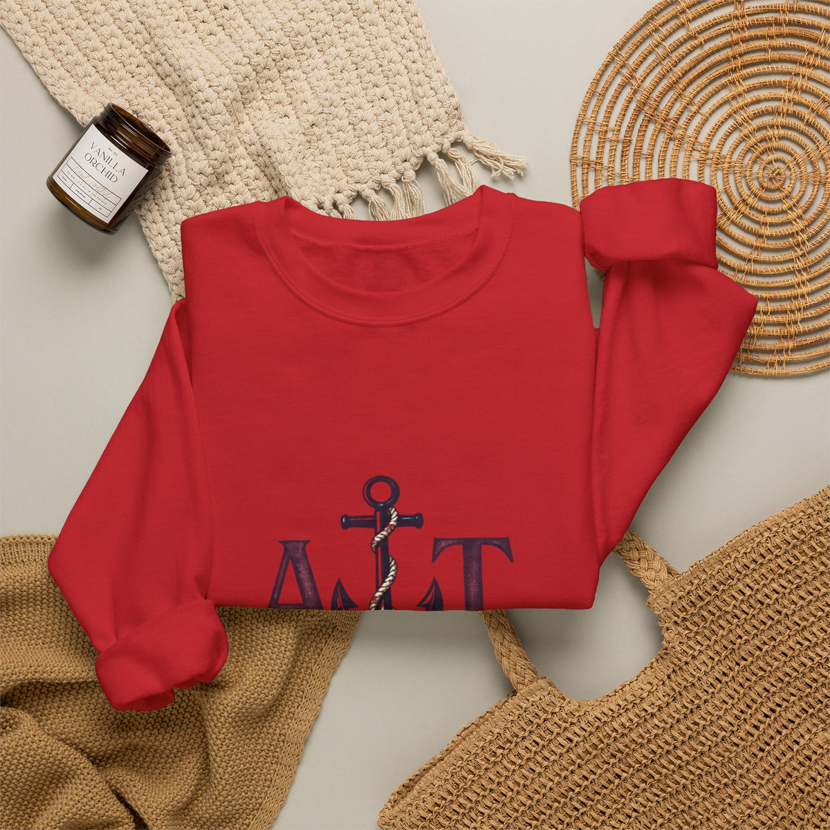 Miles Apart, Anchored Together — Military Deployment Sweatshirt | Navy Wife