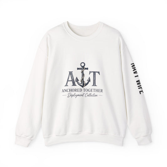 Miles Apart, Anchored Together — Military Deployment Sweatshirt | Navy Wife