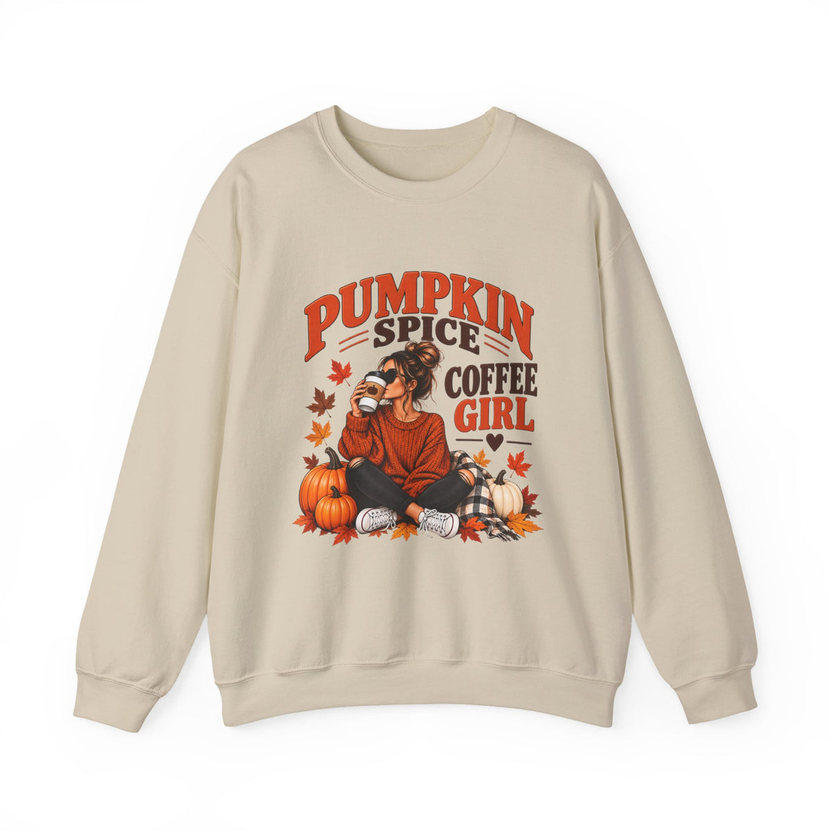 Pumpkin Spice Coffee Girl Sweatshirt — Cozy Fall Pullover for Coffee Lovers