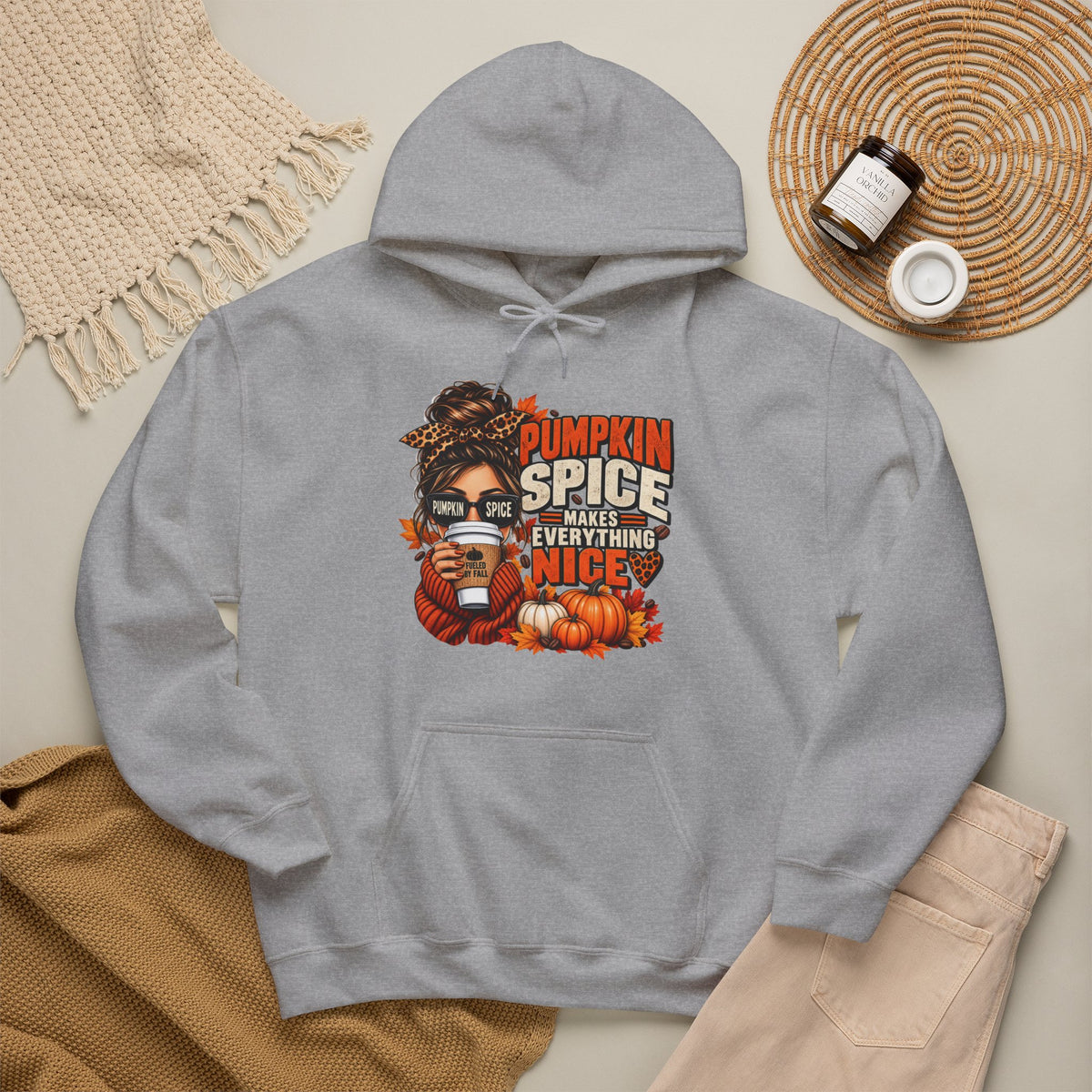 Pumpkin Spice Makes Everything Nice – Cozy Fall Hoodie