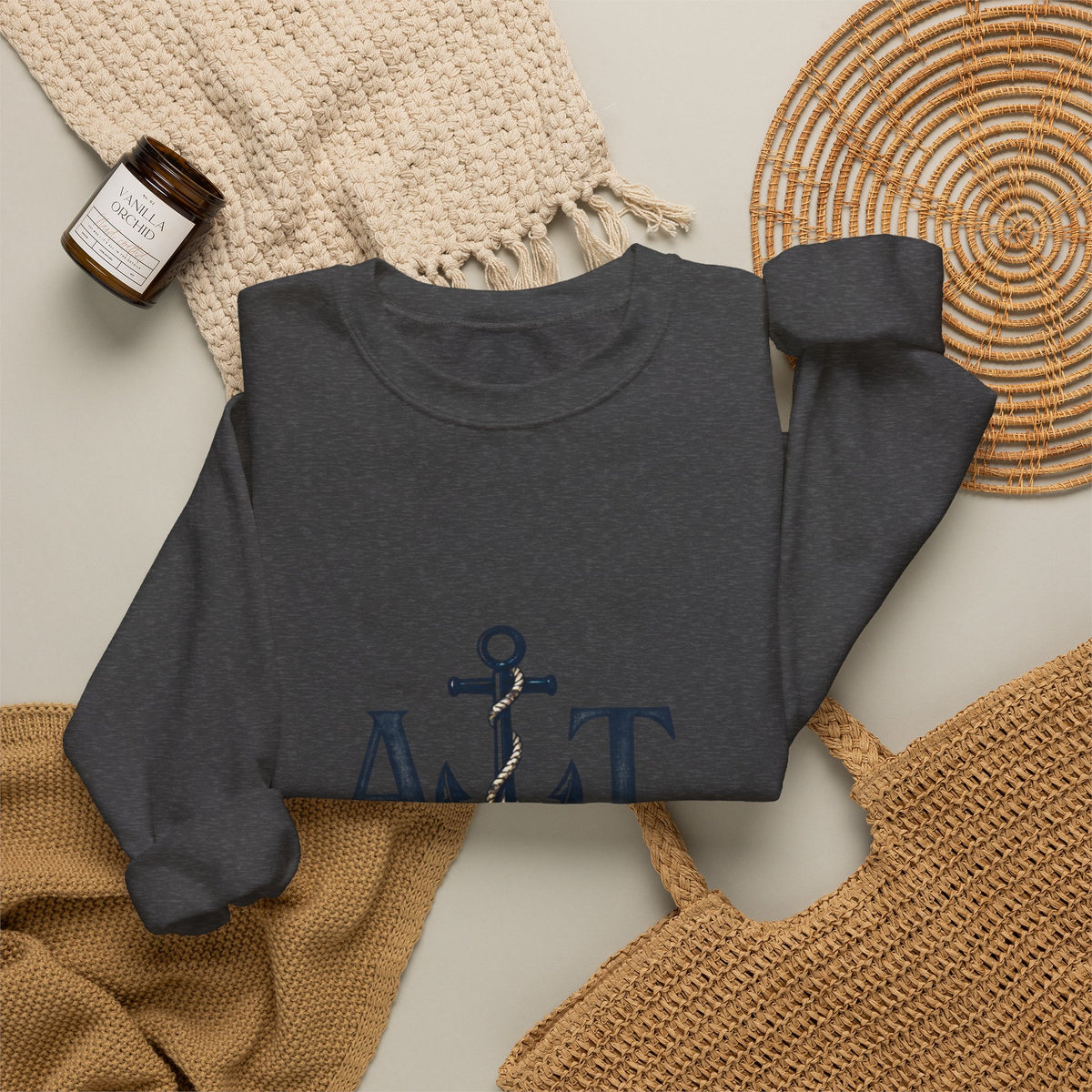 Miles Apart, Anchored Together — Military Deployment Sweatshirt | Navy Wife