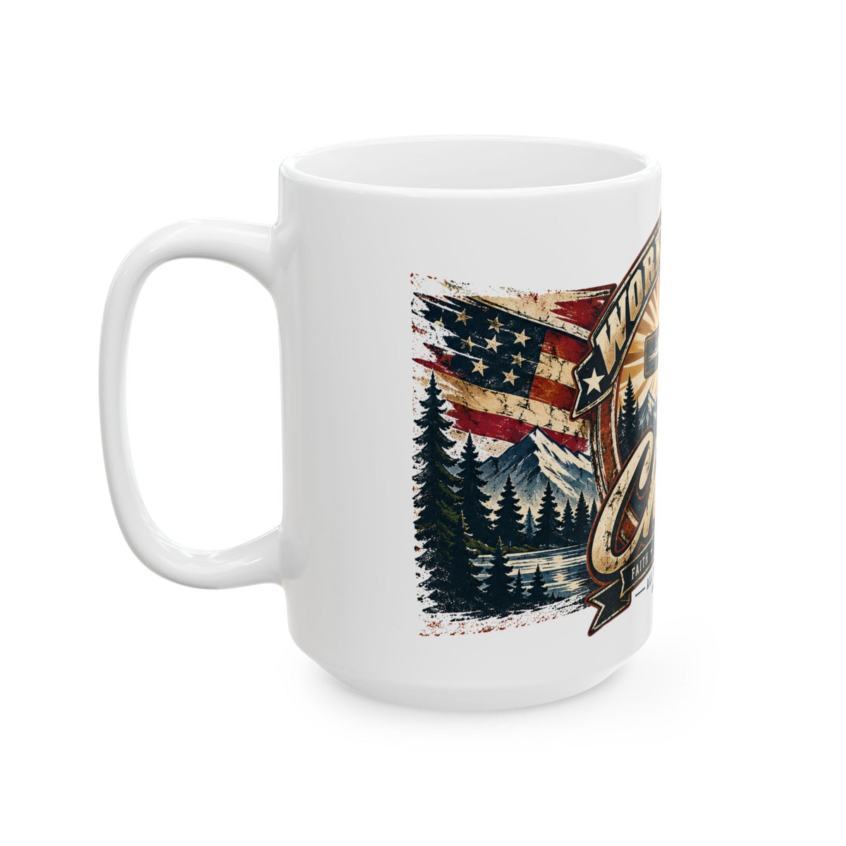 Working for Christ Ceramic Mug — Faith, Service & Purpose Coffee Cup (15oz)
