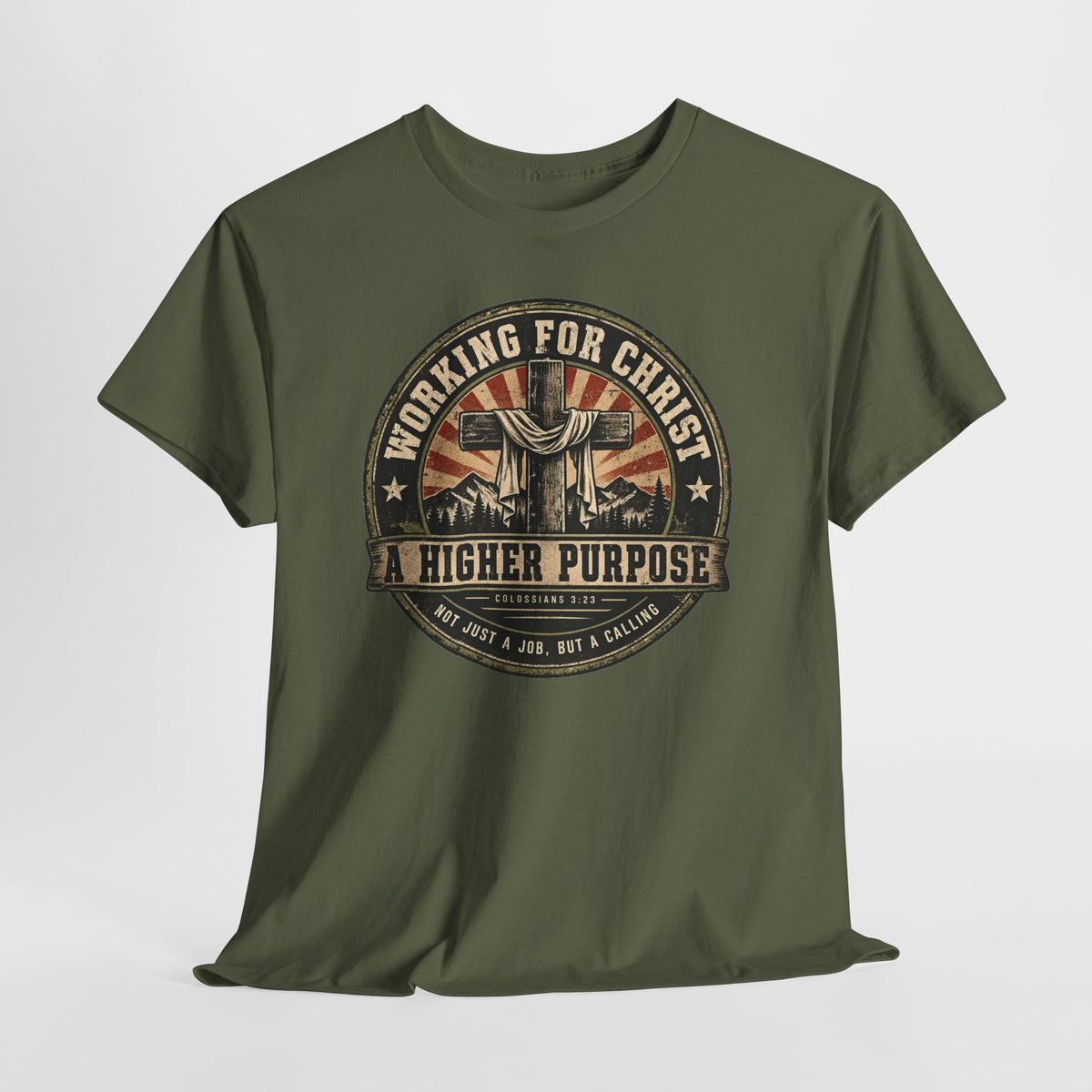 Chaplain T‑Shirt — "Working for Christ: A Higher Purpose" Christian Tee