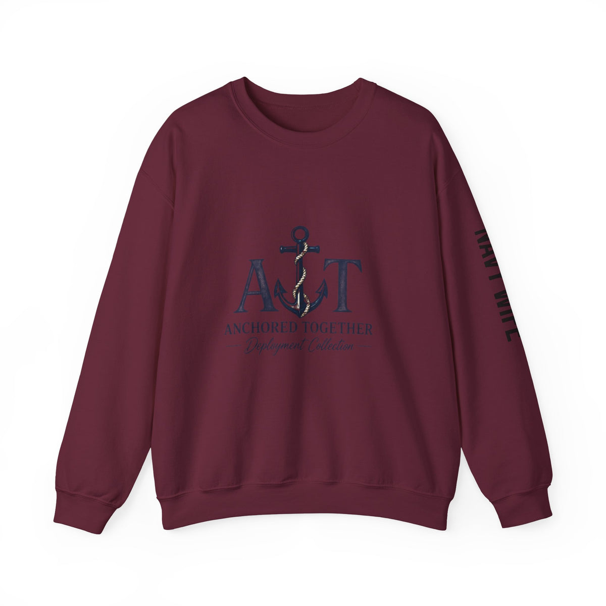 Miles Apart, Anchored Together — Military Deployment Sweatshirt | Navy Wife