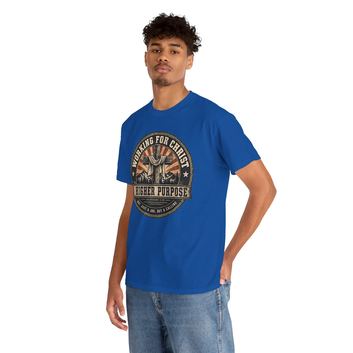 Chaplain T‑Shirt — "Working for Christ: A Higher Purpose" Christian Tee
