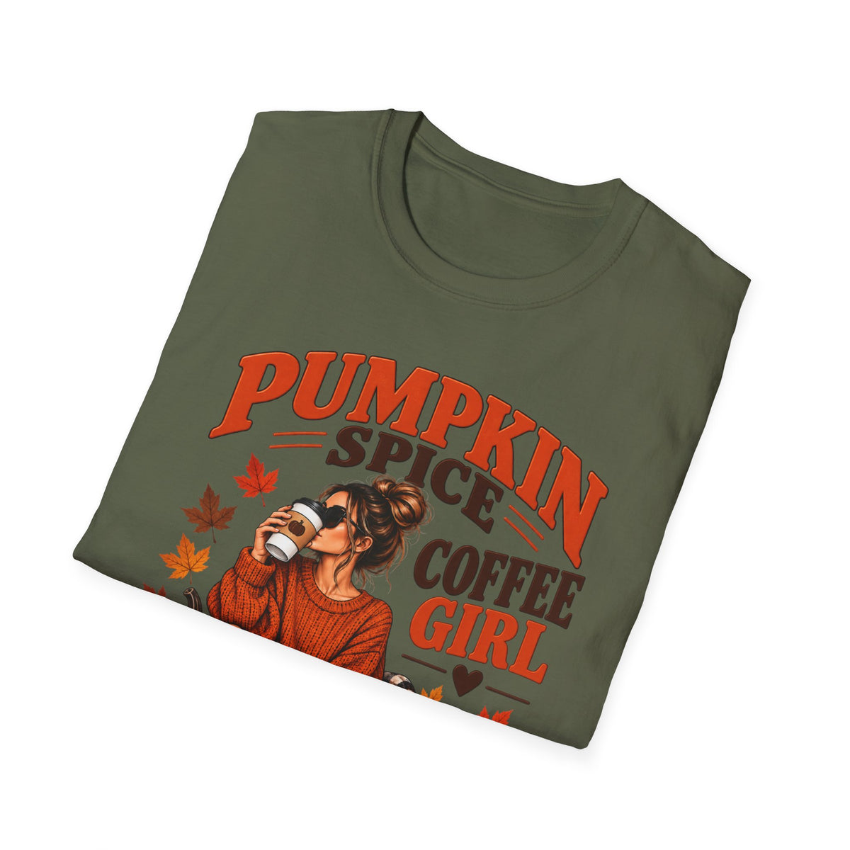 Pumpkin Spice Coffee Girl T‑Shirt — Autumn Cozy Fall Graphic Tee
