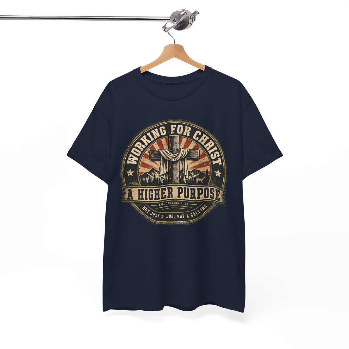 Chaplain T‑Shirt — "Working for Christ: A Higher Purpose" Christian Tee
