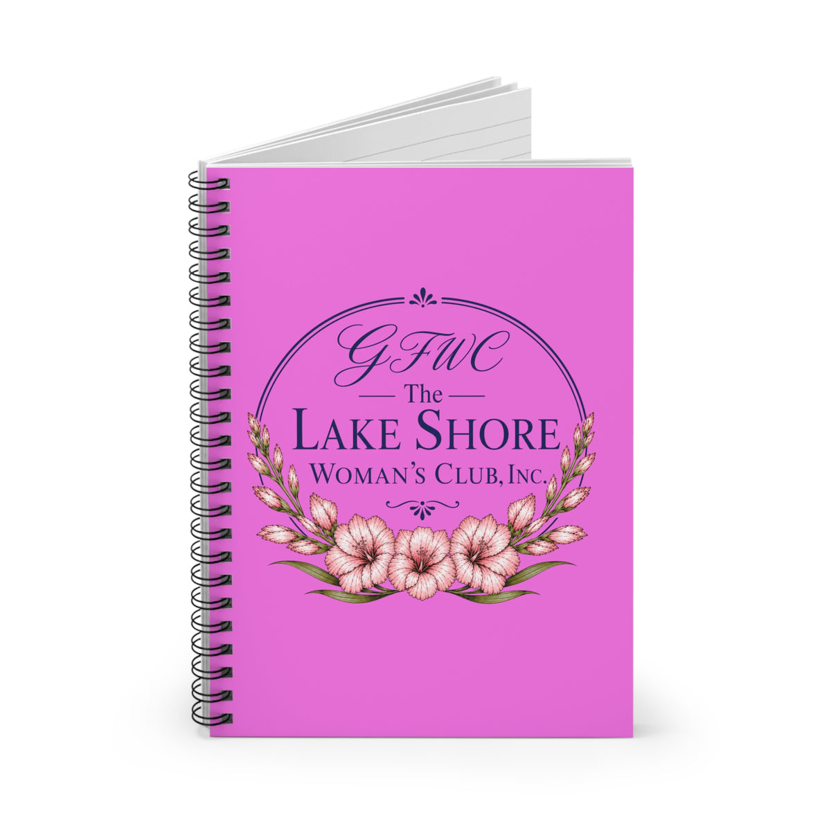 Lake Shore Woman's Club Spiral Notebook — Floral Ruled Journal