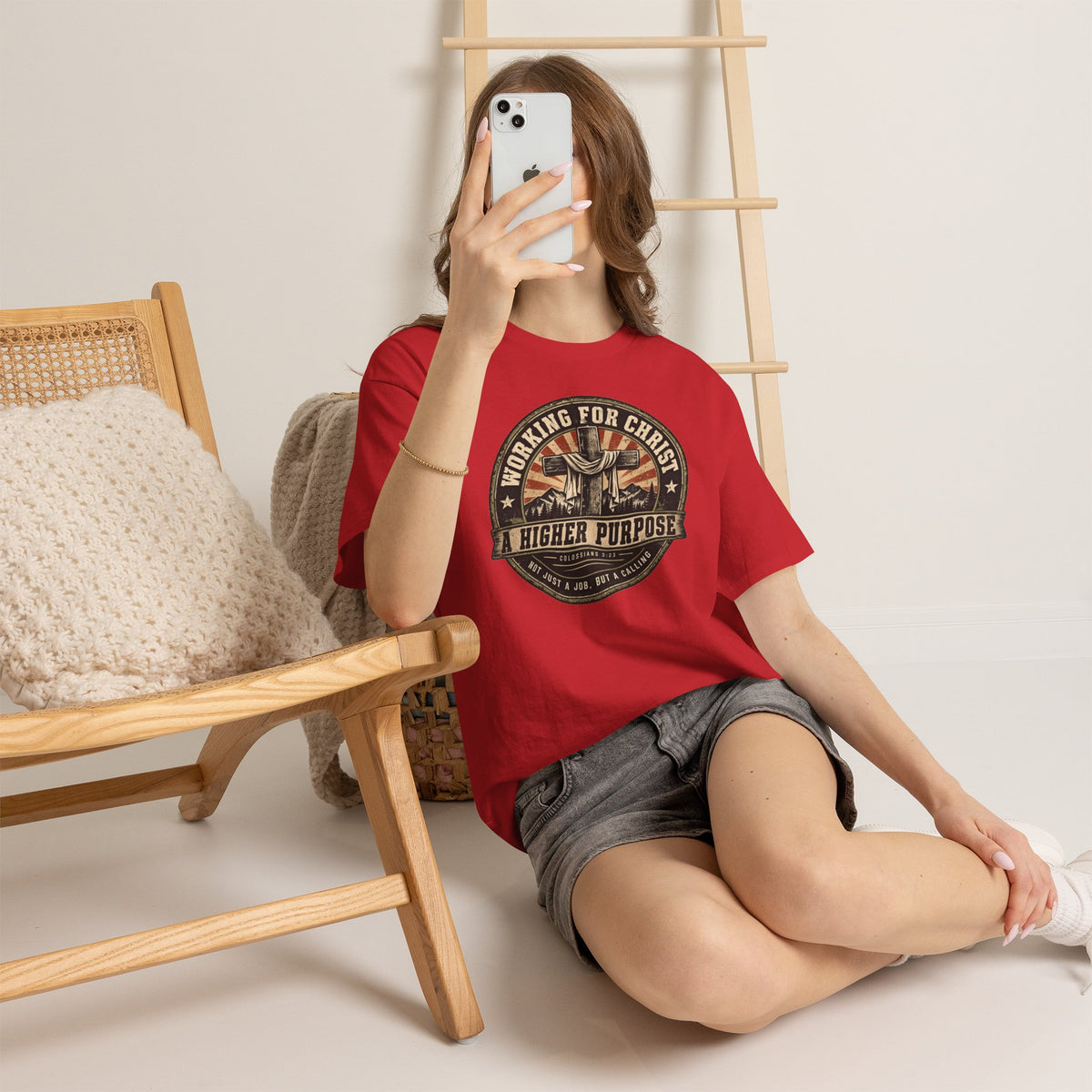Chaplain T‑Shirt — "Working for Christ: A Higher Purpose" Christian Tee