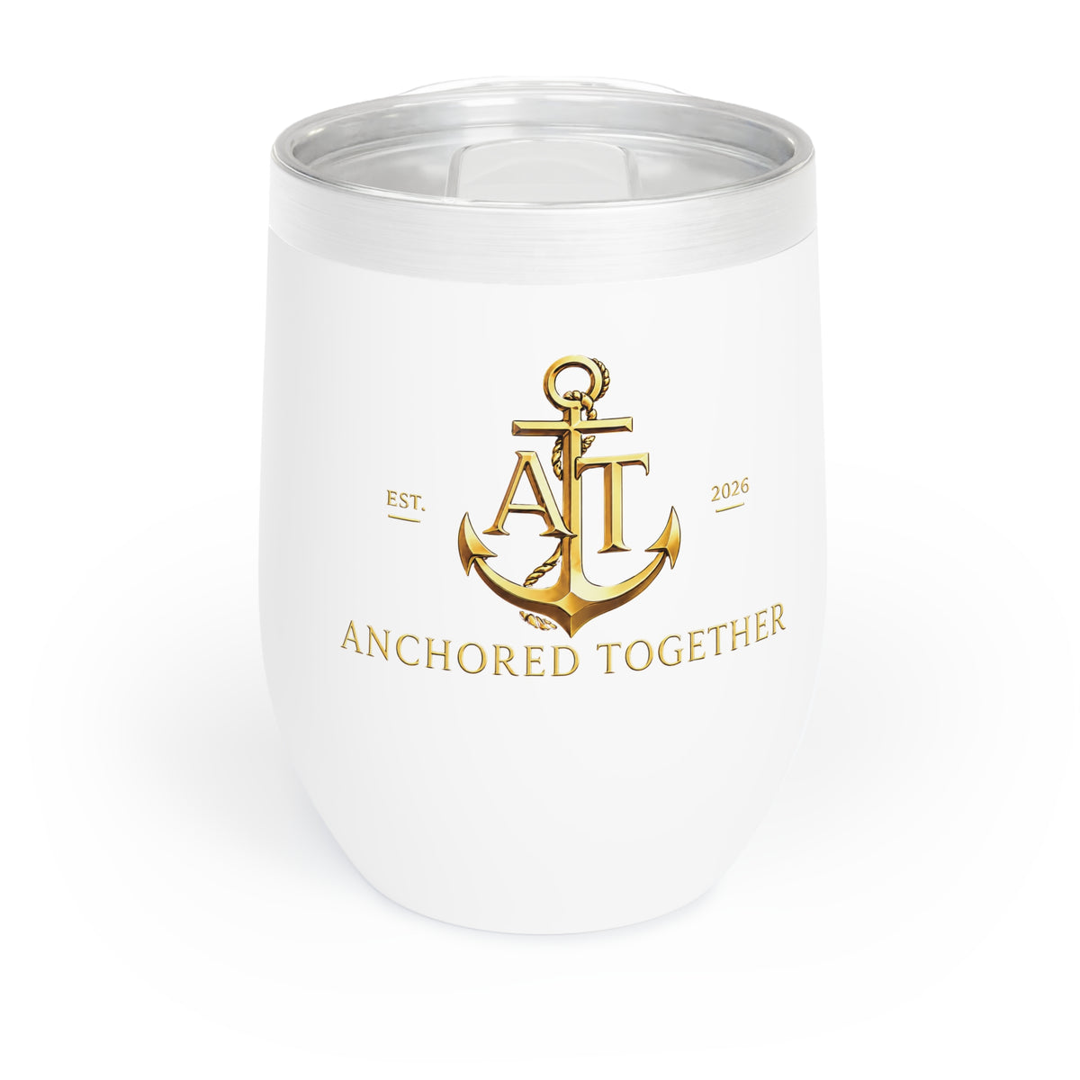 Military Spouse :"Anchored by Love, Fueled by Wine" Chill Wine Tumbler