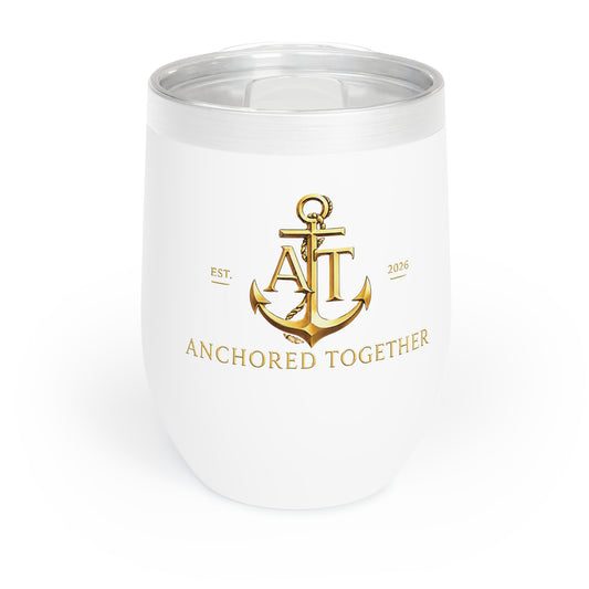 Military Spouse :"Anchored by Love, Fueled by Wine" Chill Wine Tumbler