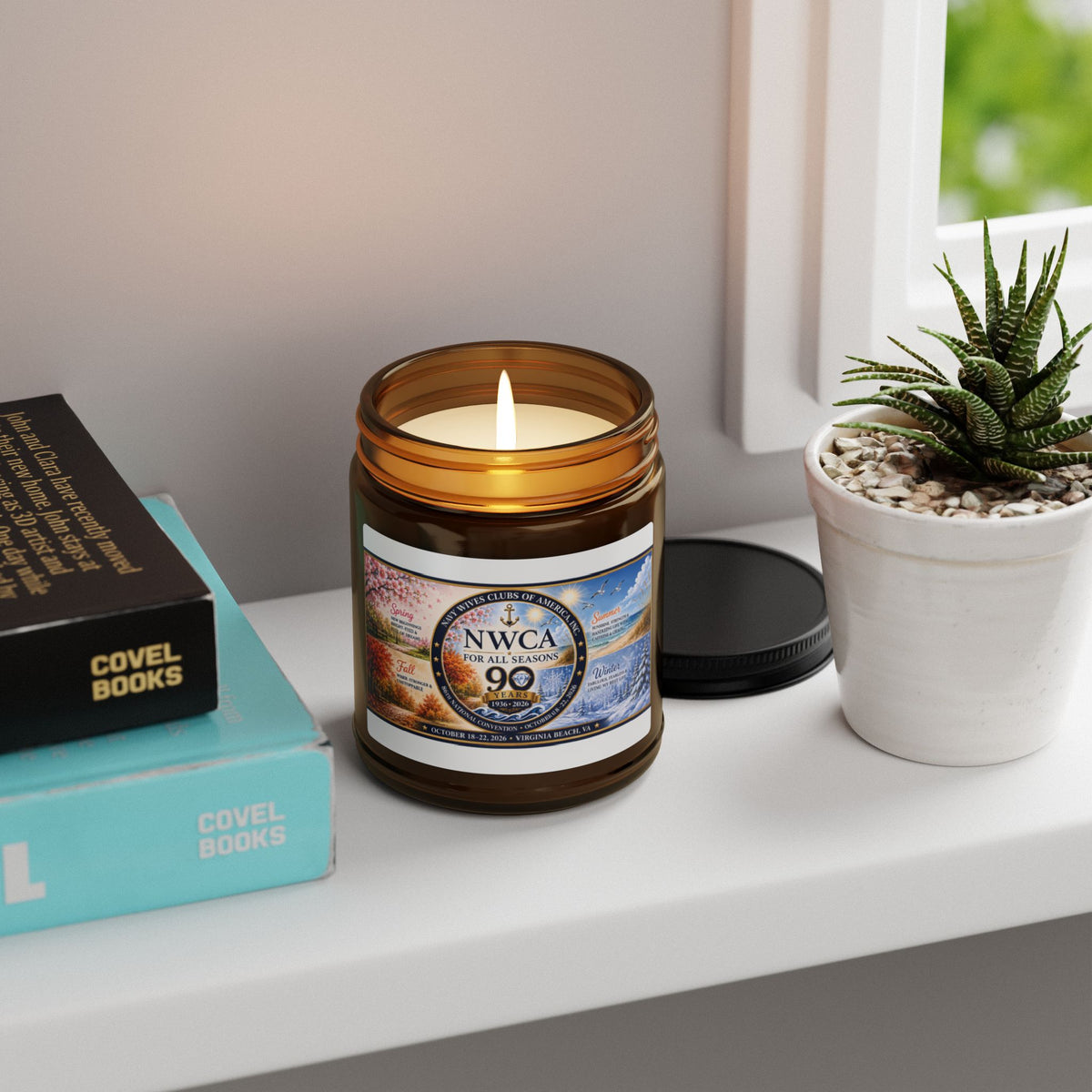 NWCA 90th Anniversary Scented Soy Candle — Amber Jar (Multiple Sizes)