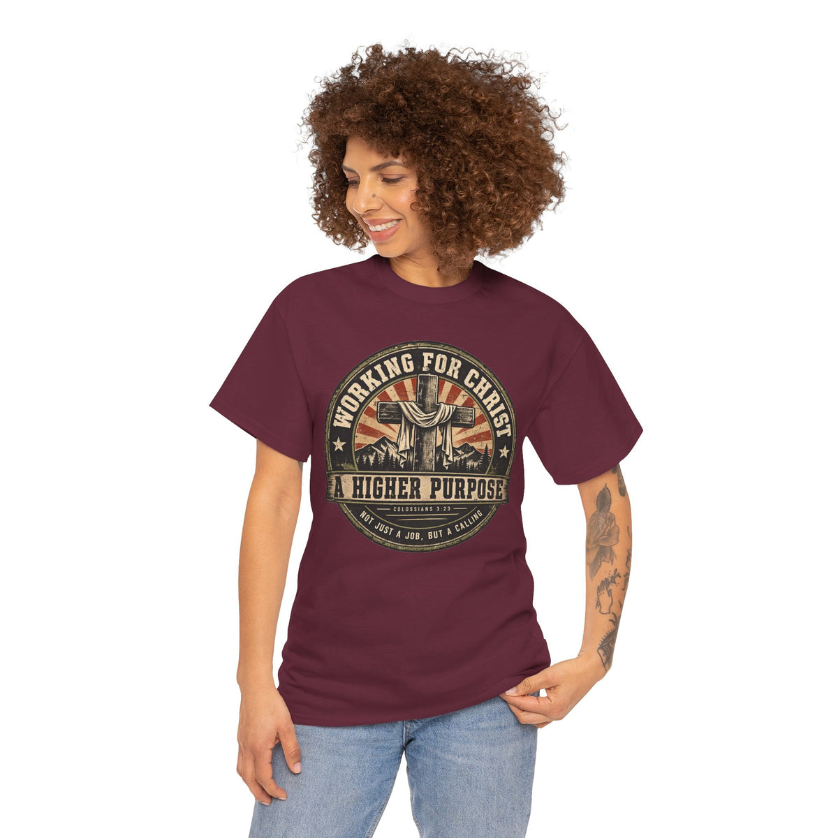 Chaplain T‑Shirt — "Working for Christ: A Higher Purpose" Christian Tee