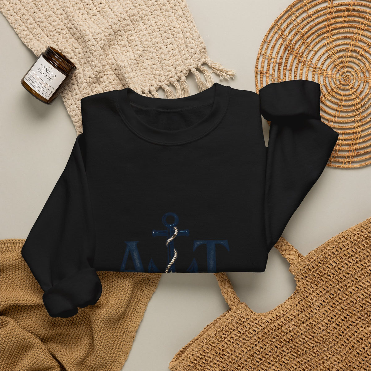 Miles Apart, Anchored Together — Military Deployment Sweatshirt | Navy Wife