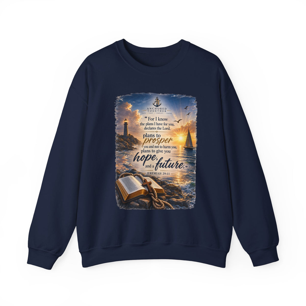 Jeremiah 29:11 Crewneck Sweatshirt — 'Plans to Prosper' Christian Faith Gift for Women