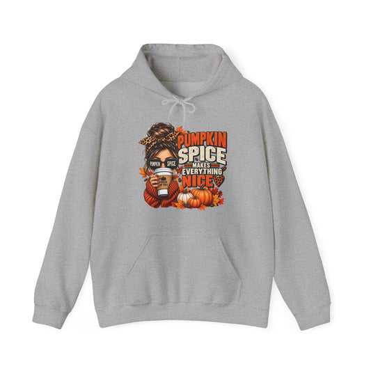 Pumpkin Spice Makes Everything Nice – Cozy Fall Hoodie