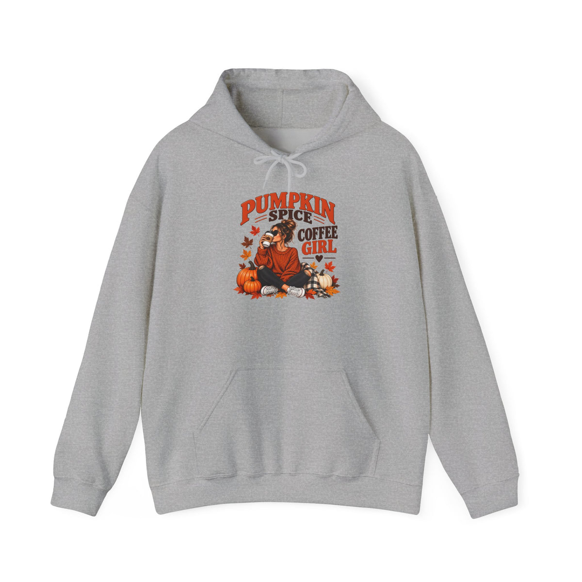 Pumpkin Spice Coffee Girl Hoodie — Fall Pumpkin Latte Graphic Sweatshirt