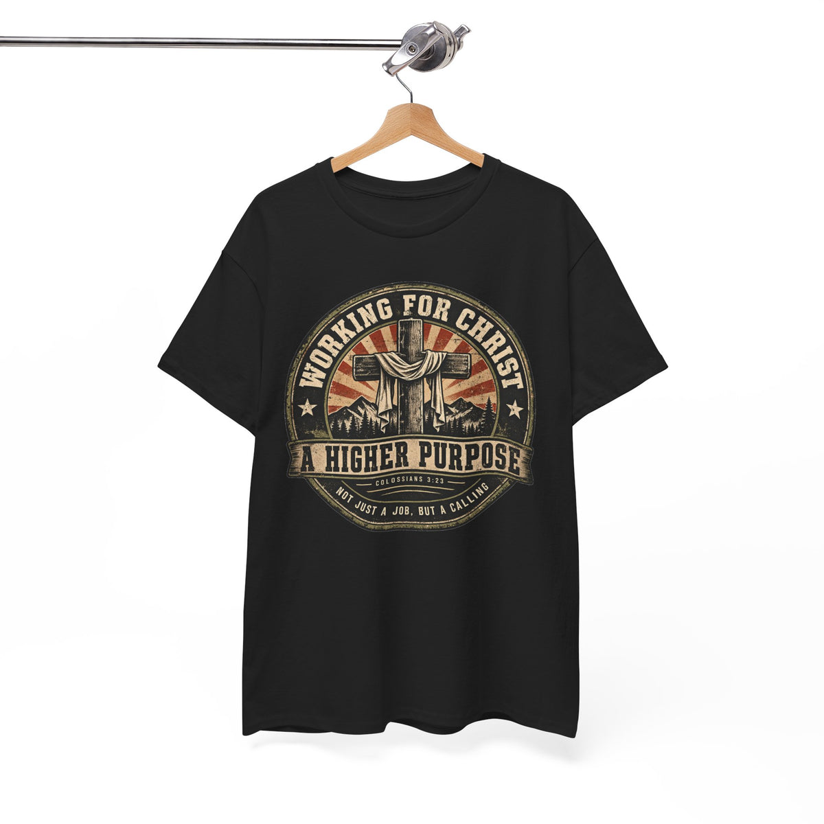 Chaplain T‑Shirt — "Working for Christ: A Higher Purpose" Christian Tee
