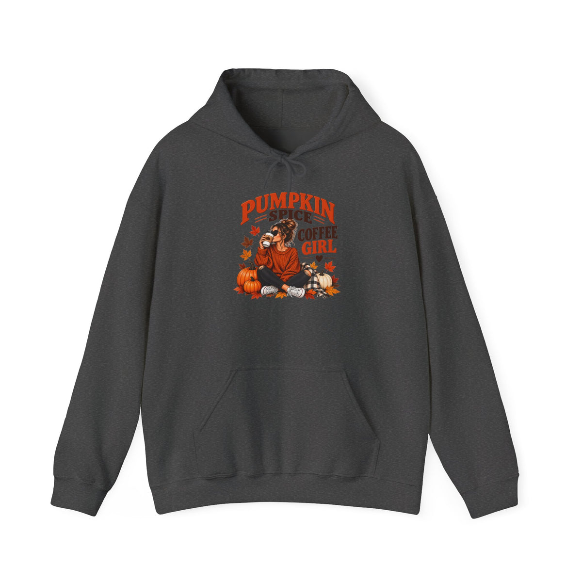 Pumpkin Spice Coffee Girl Hoodie — Fall Pumpkin Latte Graphic Sweatshirt