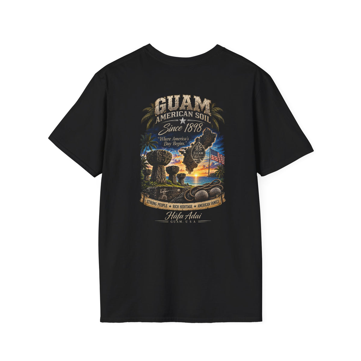 Guam American Soil Since 1898 Graphic T-Shirt - Håfa Adai Pride