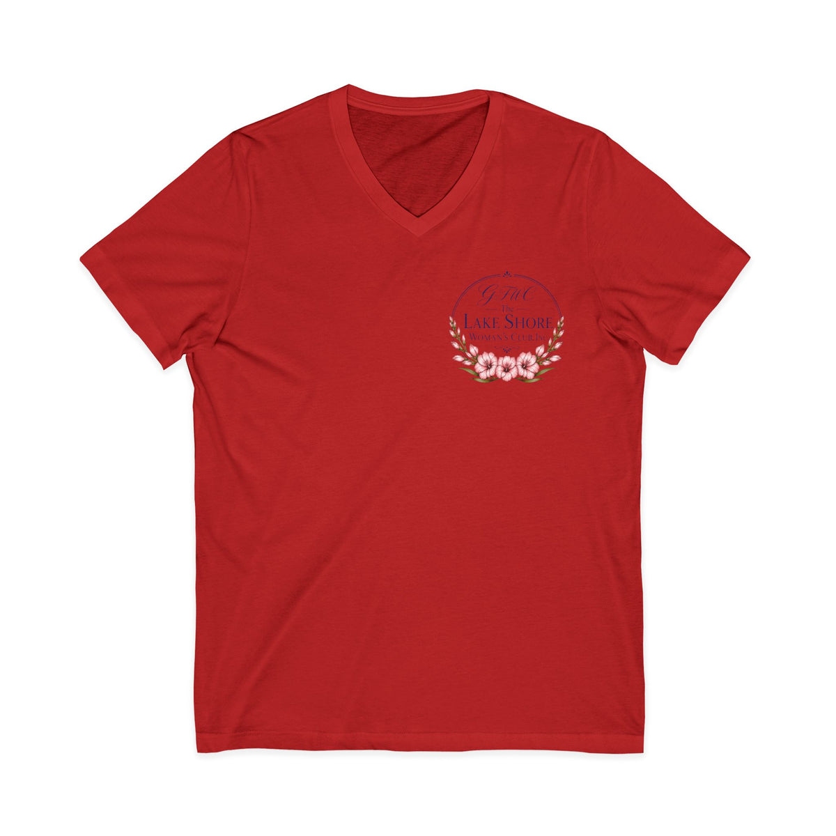 GFWC Unisex Jersey Short Sleeve V-Neck Tee