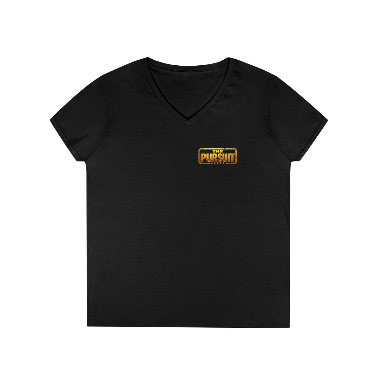 The Pursuit Mission in Progress V-Neck Tee — Travel Packing Graphic
