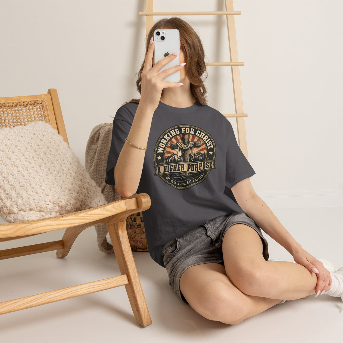 Chaplain T‑Shirt — "Working for Christ: A Higher Purpose" Christian Tee