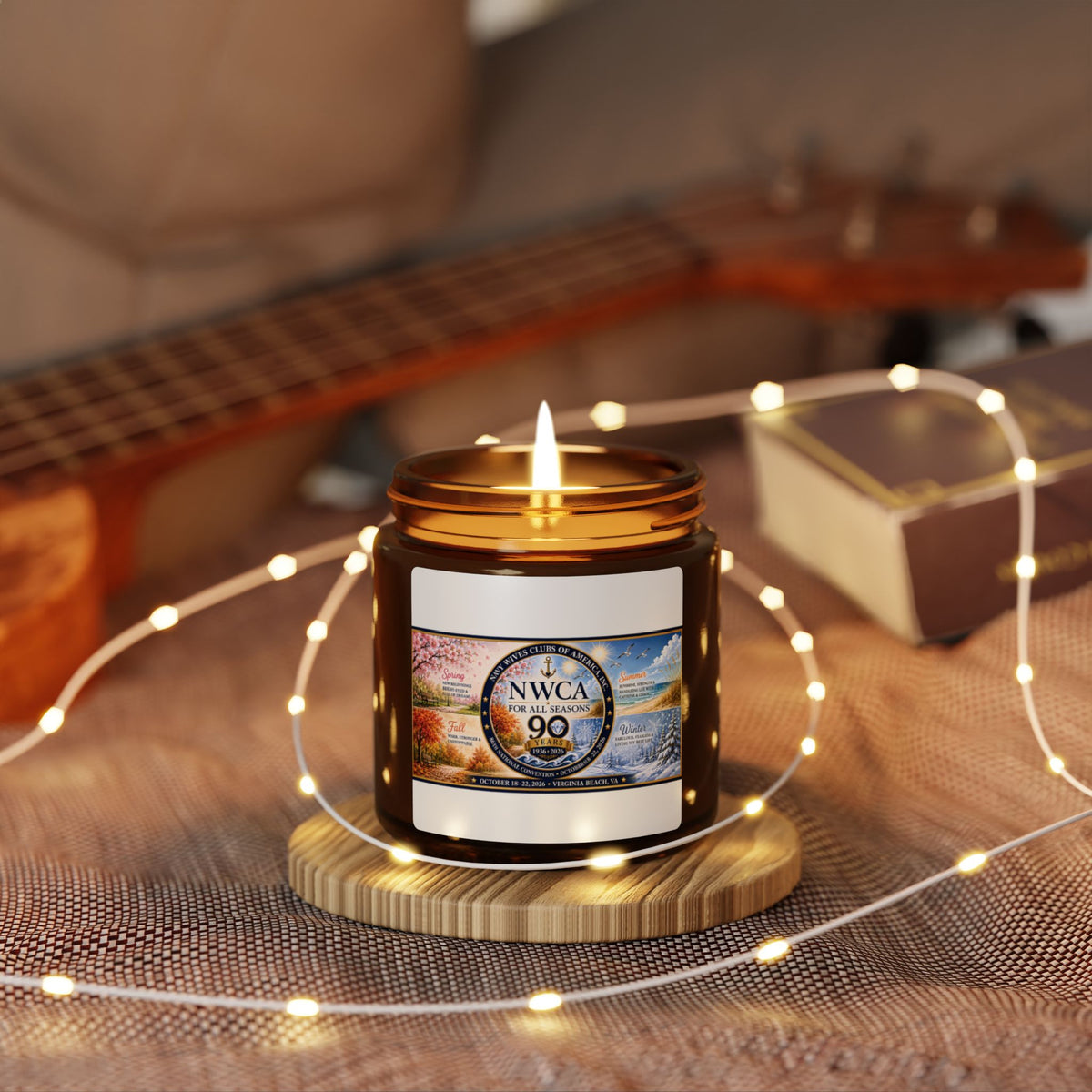 NWCA 90th Anniversary Scented Soy Candle — Amber Jar (Multiple Sizes)